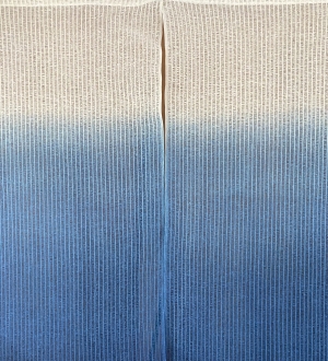 藍染のれん(紙糸)